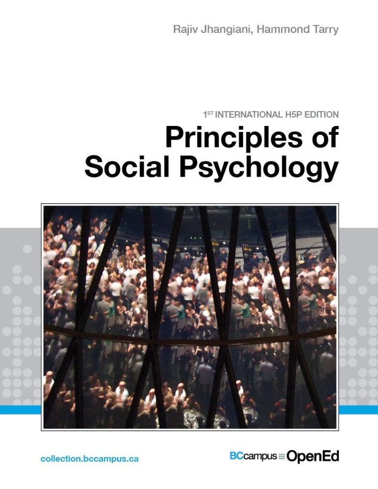 Principles of Social Psychology - 1st International H5P Edition cover